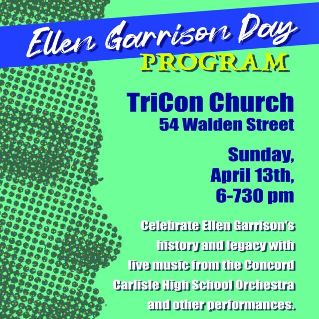 The Robbins House is celebrating Ellen Garrison! Join us for an evening of musical performances, singing, and the reading of Ellen's letters by local students (including a new letter recently found that will be read for the first time in 150 years). Sunday, April 13th at 6 pm at TriCon Church. Free and open to the public, no reservations needed.